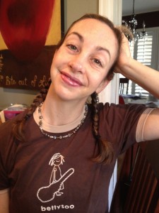 Tricia Mitchell Wearing Betty Soo T-Shirt