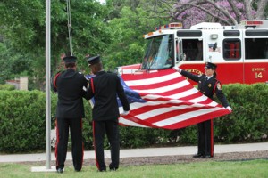 AFD Station #14 Raising the Flag